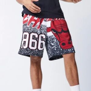Mitchell & Ness NWT Chicago Bulls Jumbotron Sub Graphic Athletic Shorts Size XL